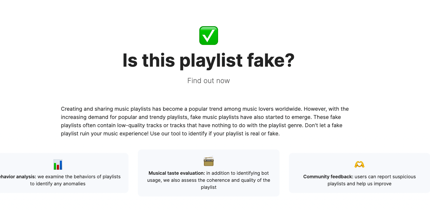 Introducing Playlist Check: Your Free Tool to Detect Fake Playlists and Bot Influence