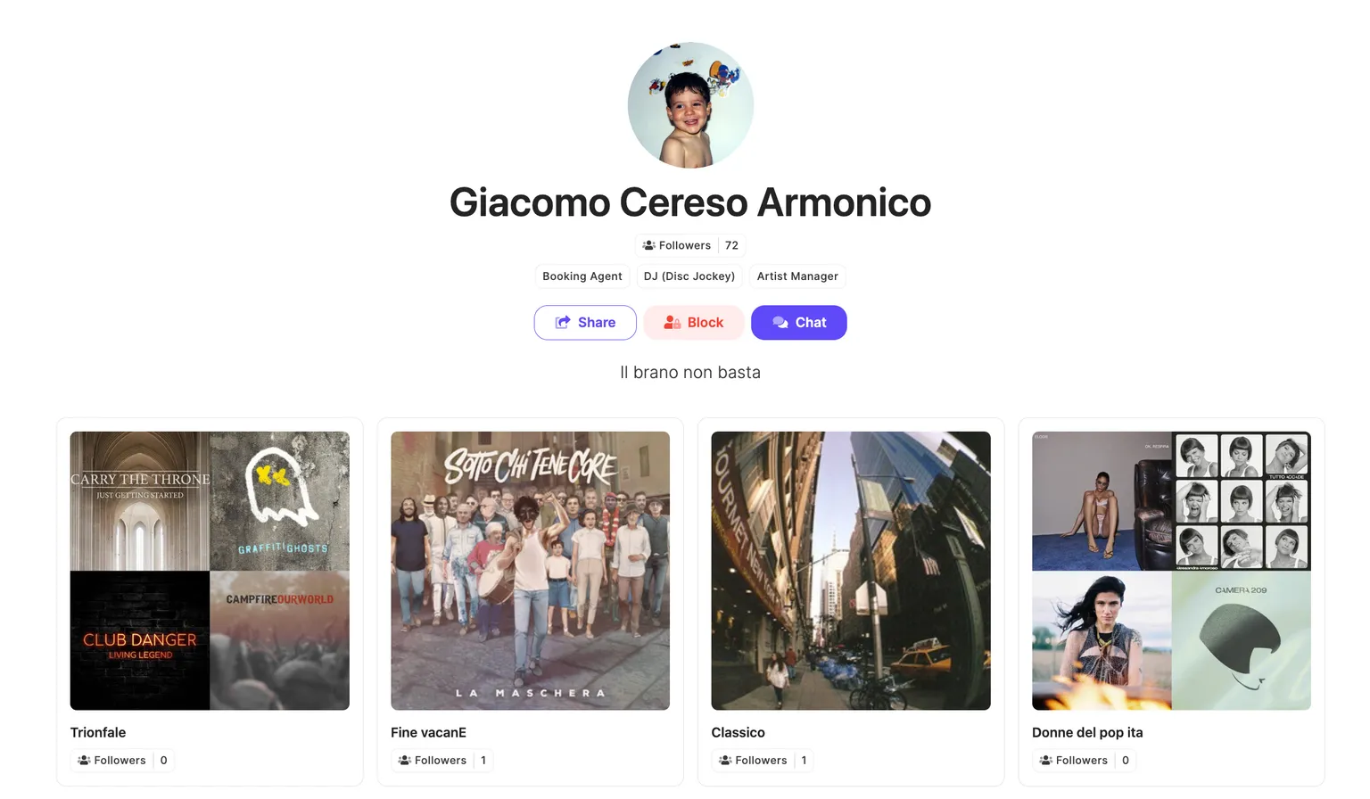 This Curator has been awarded by Matchfy - Giacomo Armonico is Curator of the Month