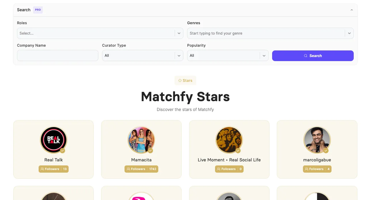 Matchfy evolves: new features to empower curators & artists